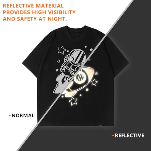 Image of HTVVETUR Reflective Heat Transfer Vinyl Roll 12 Inch by 5 Feet Iron on DIY for T-Shirt PU Stretch Elastic HTV Vinyl (Reflective Light Grey, 5FT)
