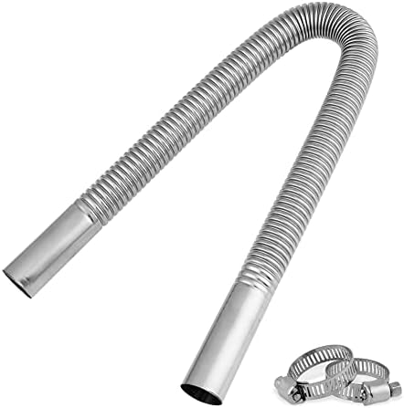 Parking Air Heater Exhaust Pipe: Stainless Steel Flex Exhaust Extension Pipe | Parking Air Heater Fuel Tank Diesel Gas Vent Hose - 60CM/23.6in