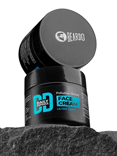 Beardo DD Face Cream for Men, 50g | Daily Defence from Pollution | Non-tinted Face Cream | Ultralight Cold Cream | Everyday Skin Care