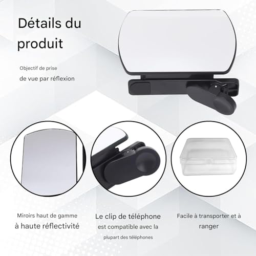 REFLECTOR Espejo para TELÉFONO | Accesorio fotográfico para móvil con espejo - Kit de fotos y vídeo para Smartphone Regalo para Familia y Amigos - imagen 9