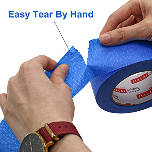 Jialai Home 3 Pack Blue Painters Tape 1.88 Inches X 60 Yards, Premium Crepe Paper Masking Tape For Painting, Crafts And Diy - Professional Grade Paint Tape, No Residue And Easy Removal #TOP4