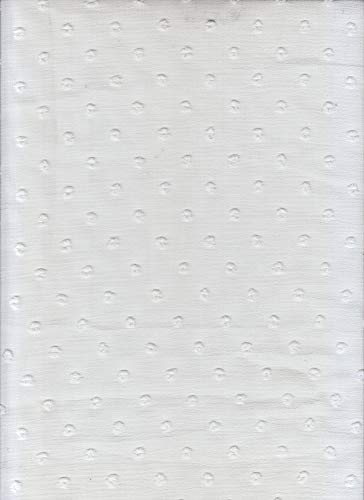 Waffle Swiss dot chiffon in white