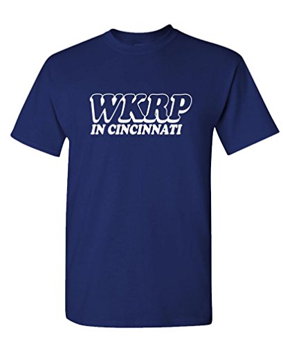 The Goozler WKRP Cincinnati - 70's Retro tv Comedy Show - Mens Cotton T-Shirt, 3XL, Navy