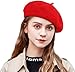 HngwoYS Womens Solid Color Wool French Beanie Cap Hat Red
