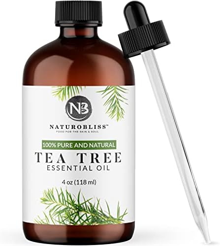 NaturoBliss 100% Pure(4 Fl Oz / 120 ml) -Undiluted Tea Tree Essential Oil, Therapeutic Grade - Perfect for Aromatherapy and Relaxation