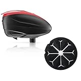 Dye LT-R Electronic Paintball Loader - Red with HK Army Epic Speed Feed (Red with Blackout Epic Speed Feed)