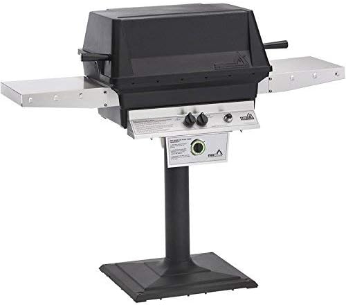 T-Series T40 Commercial Cast Aluminum Natural Gas Grill with Timer On Bolt-Down Patio Post