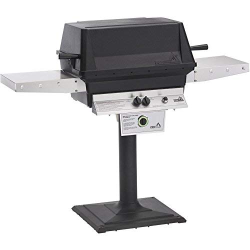 PGS T-Series T40 Commercial Cast Aluminum Natural Gas Grill with Timer On Bolt-Down Patio Post