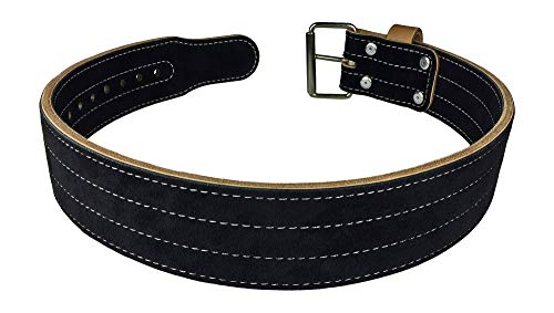 Leather Weight Lifting Belt 3 Inch 10 Mm For Powerlifting, Weightlifting, For Men And Women - Single Prong Seamless Roller- Made In The Usa (Md, 30-40" Waist Size Not Pants Size) #TOP3