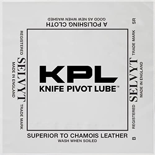 Knife Pivot Lube - KPL Ultimate Microfiber Cloth - Polishing Pocket Knife Handkerchief for Cleaning Knives, Premium Knife Oil Cloth for Blade Care, Selvyt MF 14 Inch