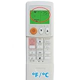 Mando a distancia universal de repuesto compatible con Mitsubishi Electric Mr Slim E12N94426, control remoto de aire acondicionado KM15B (FahFahrenheit y Celsius)