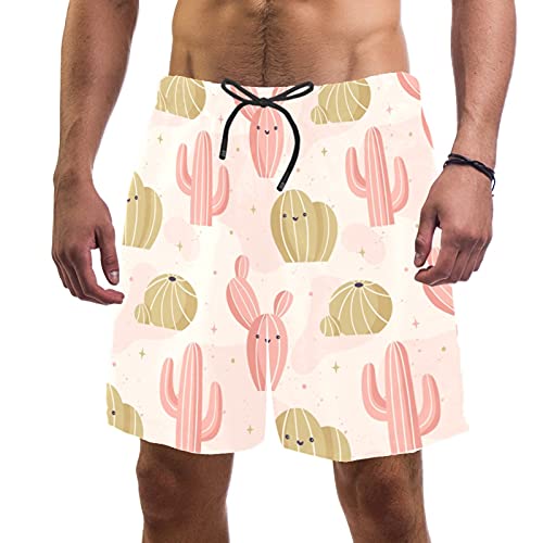 Short de bain pour homme à motif cactus parfait pour vos vacances à la plage