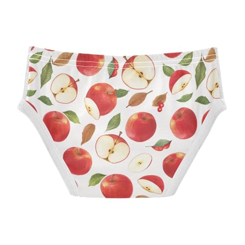Wusikd Red Apple Boys' Underwear Cotton Boys Briefs Soft Toddler Underwear 2T2