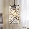 MERINEA Black Crystal Pendant Light Fixture Modern Mini Chandelier Hanging Light for Kitchen Island, Dining Room, Bedroom, Hallway, Living Room, Porch
