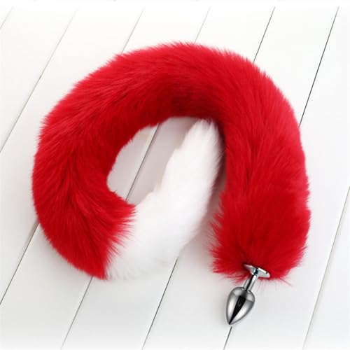 SaiLiN Accessoire de Jeu Élégant avec Queue en Fausse Fourrure et Base Métallique pour une Expérience de Relaxation Créative - Design Unique 78cm