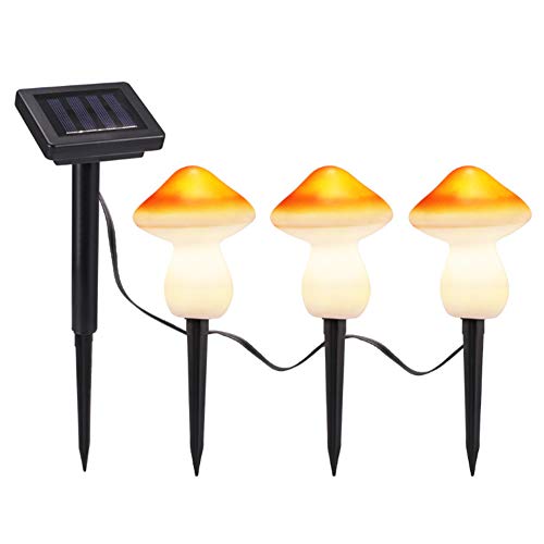 Luces Solares del Jardín Mini Lámpara LED en Forma de Hongo, Camino Impermeable Decoración para Jardín Patio Fiesta Boda