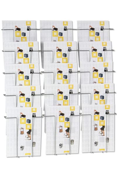 DisplayLager - Supporto da parete per volantini/riviste/riviste (15 x A4)