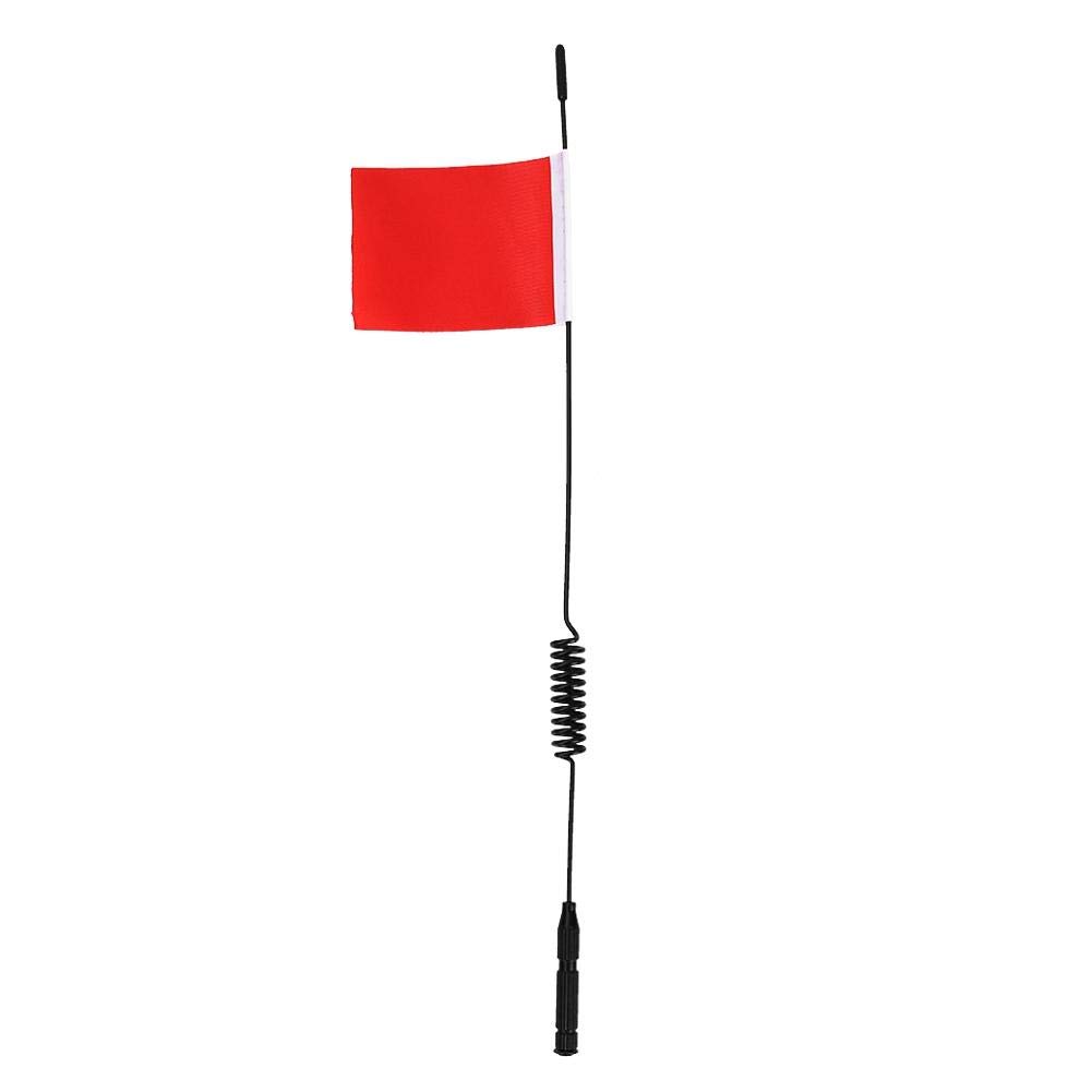 RC Climbing Car Antenna L29cm Simulation Signal Line with Flag for SCX10 9004 Model Car(Red)