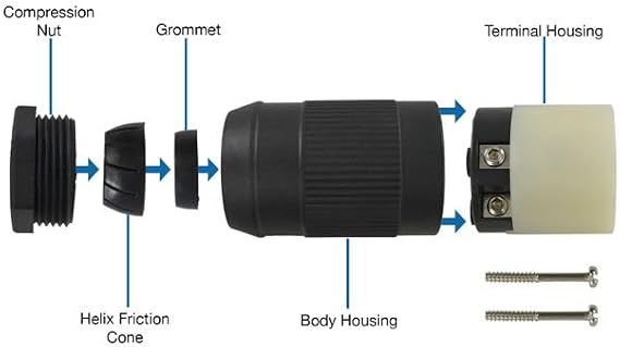 Conntek 60839-00 14-50R Assembly Connector, Black