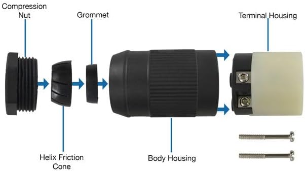Conntek 60839-00 14-50R Assembly Connector, Black