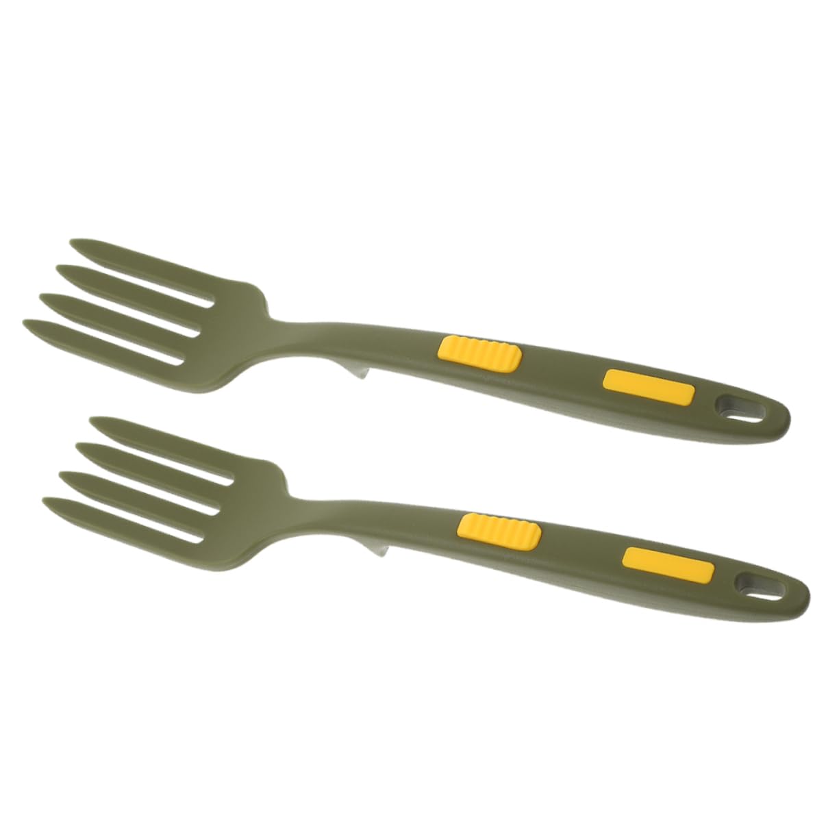 COLLBATH 2pcs Kitchen Pasta Fork Noodle Fork Food Fork Salad Mixing Forks Flexible Cooking Fork Large Cooking Fork Kitchen Fork Kitchen Supply Stir Fork Soft Forks Whisk Green
