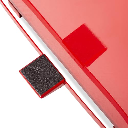 Image of Rubbermaid Commercial Products Defenders Biohazard Steel Trash Can Step-On 13 GAL Red Hospital /Doctor's Office /Healthcare Facilities