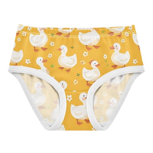 Wusikd White Baby Ducks Girls' Underwear Cotton Girls Briefs Soft Toddler Underwear 2T