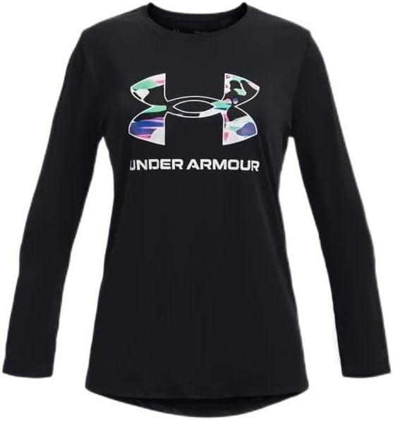 Under Armour Girl's Tech Big Logo Long Sleeve Print (Big Kids)