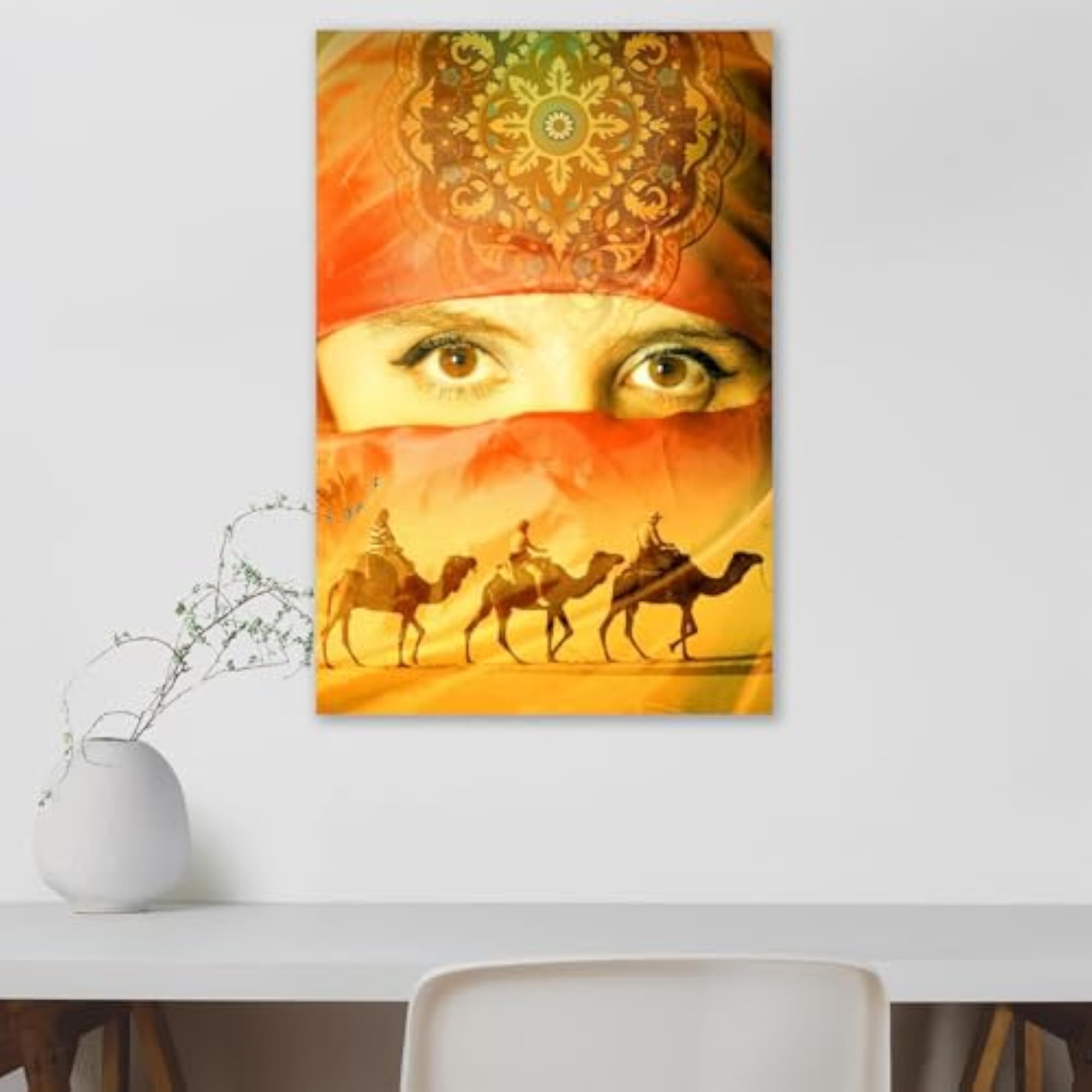 Arab Woman D2 Peel & Stick Vinyl Wall Sticker for Home Decoration