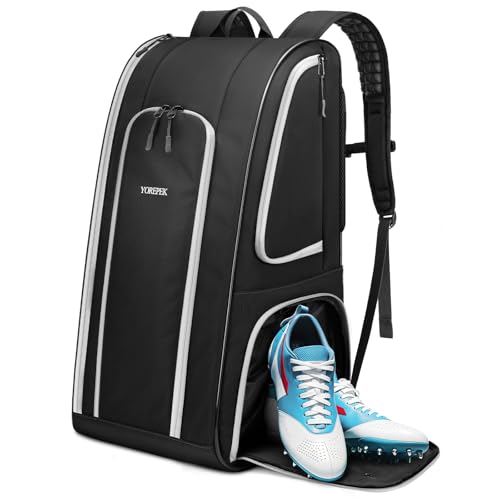 YOREPEK Football Equipment Bag, Large Football Backpack Fits All Gear, Ventilated Shoe Compartment & Insulated Pocket, Wide Padded Straps for Comfortable Carry, Youth Players Practice Game Day by YOREPEK - Image 9