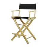 Casual Home 24' Director's Chair Natural Frame with Black Canvas, Counter Height