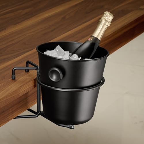 Refroidisseur à vin support de table en métal noir haut de gamme pour seau - 3