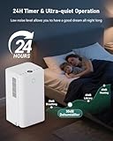 Dehumidifier 12L, Dehumidifiers for Home Damp with 1-24H Auto-off Timer, Humidity Setting, Drainage Hose, Quiet Dehumidifiers for Laundry Drying, Ideal for Bedroom/Basement, Auto Defrost, Low Energy - Image 5