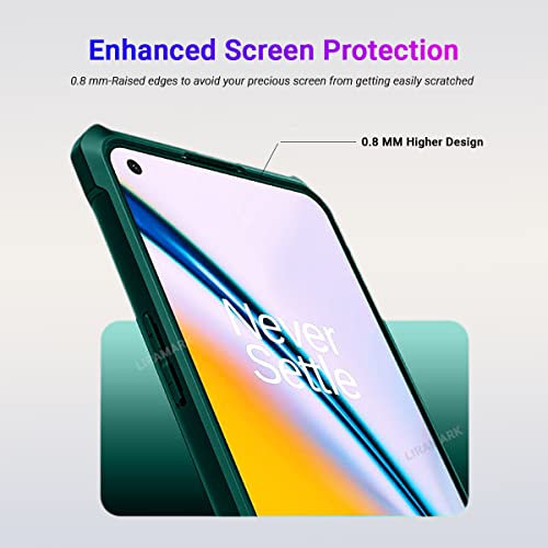 Image of LIRAMARK Transparent Clear Shock Proof Back Cover Case Designed for OnePlus Nord 2 5G (Green)