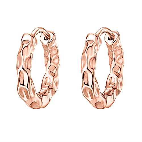Image of PAVOI 14K Gold Plated Chunky Huggies Earrings for Women - 925 Sterling Silver Posts Small Gold Huggie Hoop Earrings - Ultra Thick Hoops Trendy Jewelry