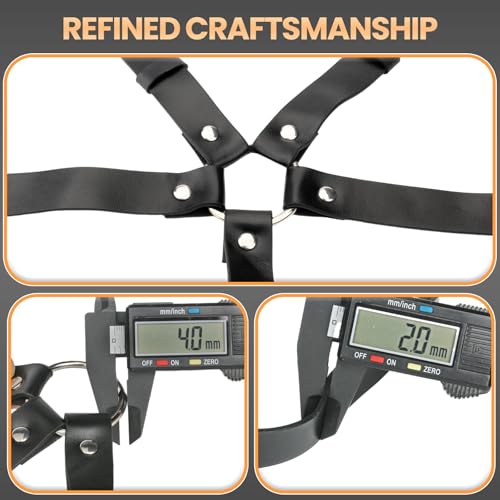 Men's PU Leather Chest Harness Belt, Adjustable Punk Style Body Belt for Muscle Show, Shoulder Strap Costume for Festival, Clubwear, Cosplay Fashion Outfit X0214