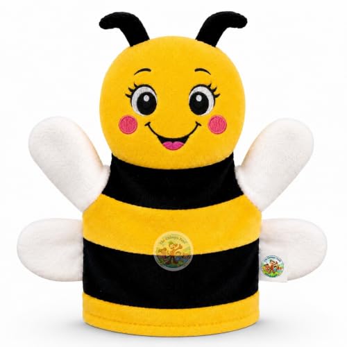 Image of Chi-Chimpu Toyss Honey Bee Hand Puppet 22cm for Kids Soft Storytelling Toy