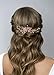 SWEETV Bridal Hair Comb Rhinestone Wedding Hair Accessories Pearl Hair Clip for Bride Bridesmaid, Rose Gold