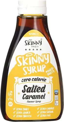 Skinny Salted Caramel Syrup Dessert Topping Sugar Free Zero Calories Guilt Free 425ml