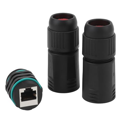 Focket Ethernet Cable Extender Connector, RJ45 Coupler IP68 Female to Female CAT6 Adapter for Starlink Dish and Router with Shielded Plastic for Stable 1000Mbps Connection