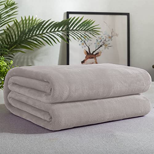 GREATOYAR Manta de Franela para Sofá, Manta de Franela para Cama, Manta para Mascotas, Mantas Ligeras, Extra Cálido, Sobrecama, Caliente, Transpirable para Invierno, Color Beige, 130X160cm