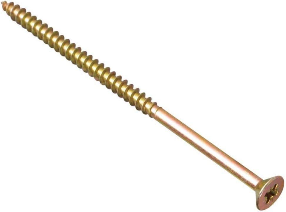 ForgeFix Multi-Purpose Single Thread Screws | 6.0 x 150mm | Zinc Yellow Passivated | Box 100