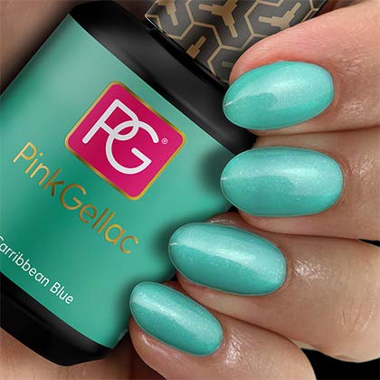 Pink Gellac 124 Caribbean Blue Soak-Off UV/LED Gel Polish