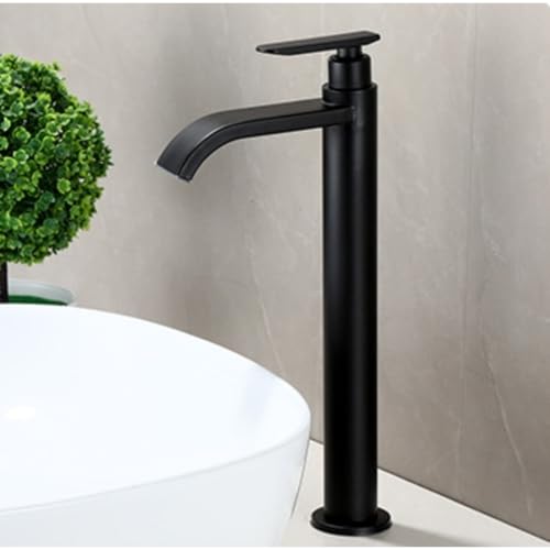 洗面蛇口 シングルレバー 単水栓 立水栓 真鍮製 洗面台 浴室 トイレ キッチン 冷水専用 業務用 家庭用 取り付け簡単 耐久性MumuElf (A,A)