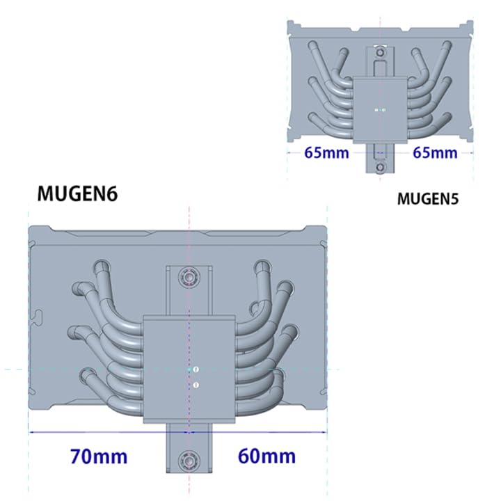 Image of Scythe SCMG-6000 Side Flow CPU Cooler MUGEN6 Single Fan 6 mm Diameter Heat Pipes