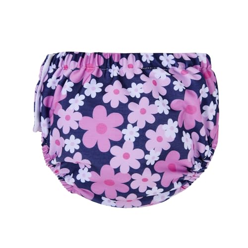 Durio Reusable Swim Diapers Washable Baby Swim Diaper Unisex Infant Toddler Swimming Essentials Waterproof B Flowers 6-12 Months - Thumbnail 3