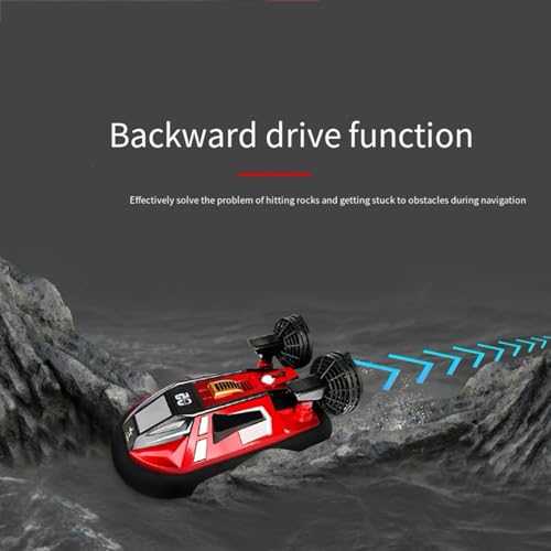 Ssccgym Remote Control Boat Hovercraft for 14Y+ Beginners RC Amphibious Watercraft 15km/h Dual Motors Walking on Ice-Land Pools Lakes 4WD Full Functions RC Sail 34CM