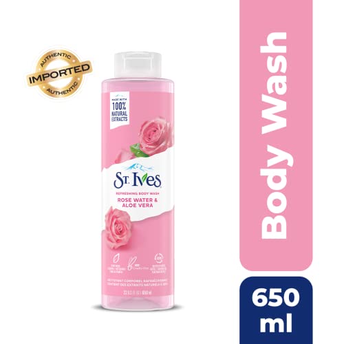 St. Ives Body Wash Rose Water & Aloe Vera certified cruelty-free by PETA 650 ml - Image 3