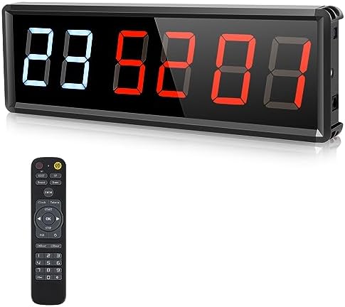 Timer Digitale Palestra 13.2'' Manoive - Cronometro Countdown/Up, Luminosit&agrave; Regolabile | Con Telecomando