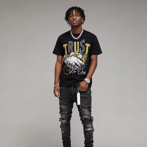 Image of DopeSkill Graphic Tee Streetwear Hip Hop Hypebeast Unisex T-Shirt Sneaker Colour Matching Shirts Rapper Mouth